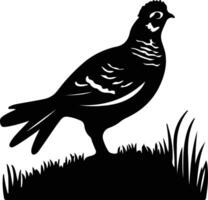 prairie kip zwart silhouet vector