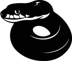 Python zwart silhouet vector