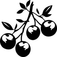 crabapple zwart silhouet vector