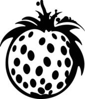 passie fruit zwart silhouet vector