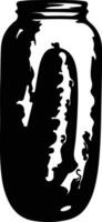 augurk zwart silhouet vector