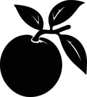 pluot zwart silhouet vector