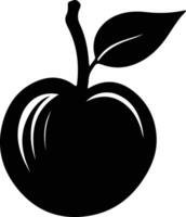 pluot zwart silhouet vector