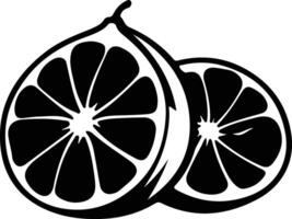 pomelo zwart silhouet vector