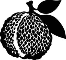 ugli fruit zwart silhouet vector