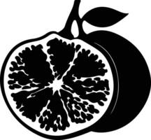 ugli fruit zwart silhouet vector