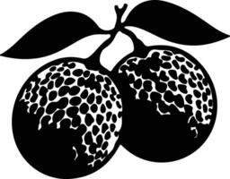ugli fruit zwart silhouet vector