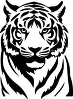wit Bengalen tijger zwart silhouet vector