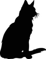 wild kat zwart silhouet vector