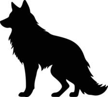 wolf zwart silhouet vector