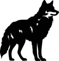 wolf zwart silhouet vector