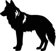 wolf zwart silhouet vector