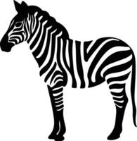 zebra zwart silhouet vector