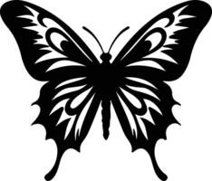 zebra zwaluwstaart vlinder zwart silhouet vector