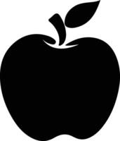 appel zwart silhouet vector