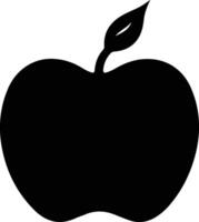 appel zwart silhouet vector