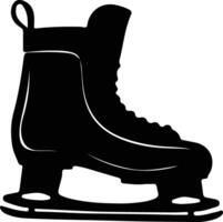 ijs skates zwart silhouet vector