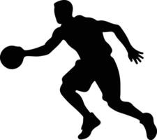 basketbal zwart silhouet vector