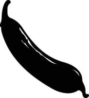 courgette zwart silhouet vector