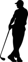 golf zwart silhouet vector