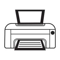 het drukken machine icoon logo vector ontwerp sjabloon