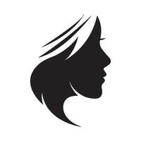 vrouw gezicht icoon logo vector ontwerp sjabloon