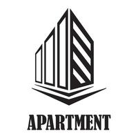 appartement icoon logo vector ontwerp sjabloon