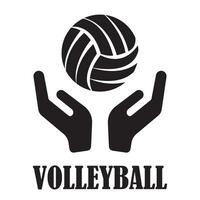 volley bal icoon logo vector ontwerp sjabloon