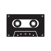 plakband cassette icoon logo vector ontwerp sjabloon