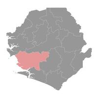 moyamba wijk kaart, administratief divisie van Sierra leon. vector illustratie.