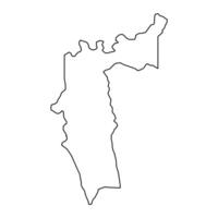 san Juan laventille regio kaart, administratief divisie van Trinidad en tobago. vector illustratie.