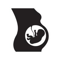 foetus icoon logo vector ontwerp sjabloon