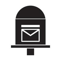 mail doos icoon logo vector ontwerp sjabloon