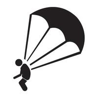 parachute icoon logo vector ontwerp sjabloon