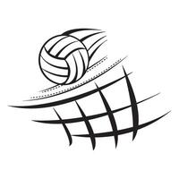 volley bal icoon logo vector ontwerp sjabloon