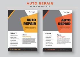 auto reparatie folder sjabloon, auto service folder vector