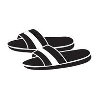 slippers icoon logo vector ontwerp sjabloon
