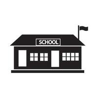 school- gebouw icoon logo vector ontwerp sjabloon