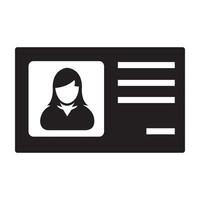 identiteit kaart icoon logo vector ontwerp sjabloon