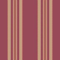 formeel lijnen achtergrond vector, Jaren 70 patroon naadloos kleding stof. een deel textiel verticaal structuur streep in rood en geel kleuren. vector