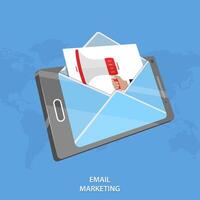 e-mail marketing conceptuele vectorillustratie. vector