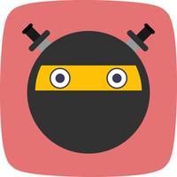 ninja emoji vector pictogram