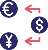 valuta wisselen vector pictogram