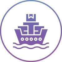 wereldwijd Verzending boot vector icoon