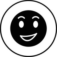 glimlachen gezicht met glimlachen ogen vector icoon