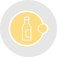 Nee alcohol glyph veelkleurig sticker icoon vector