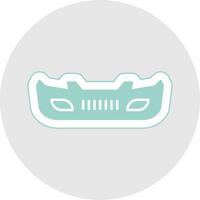 bumper glyph veelkleurig sticker icoon vector