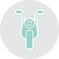 motorfiets glyph veelkleurig sticker icoon vector