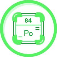 polonium groen mengen icoon vector