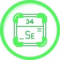 selenium groen mengen icoon vector